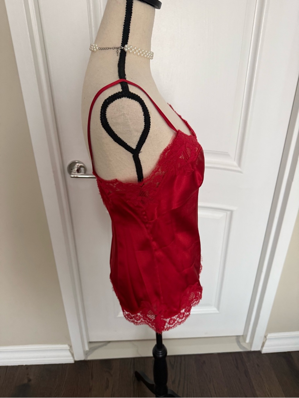 Dolce Gabbana Red Lace Sleeveless Cocktail Dress Top , size 42 or M - Picture 7 of 8